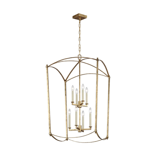 Thayer Eight Light Lantern in Antique Gild