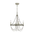 Beverly Four Light Chandelier in French Washed Oak / Distressed White Wood