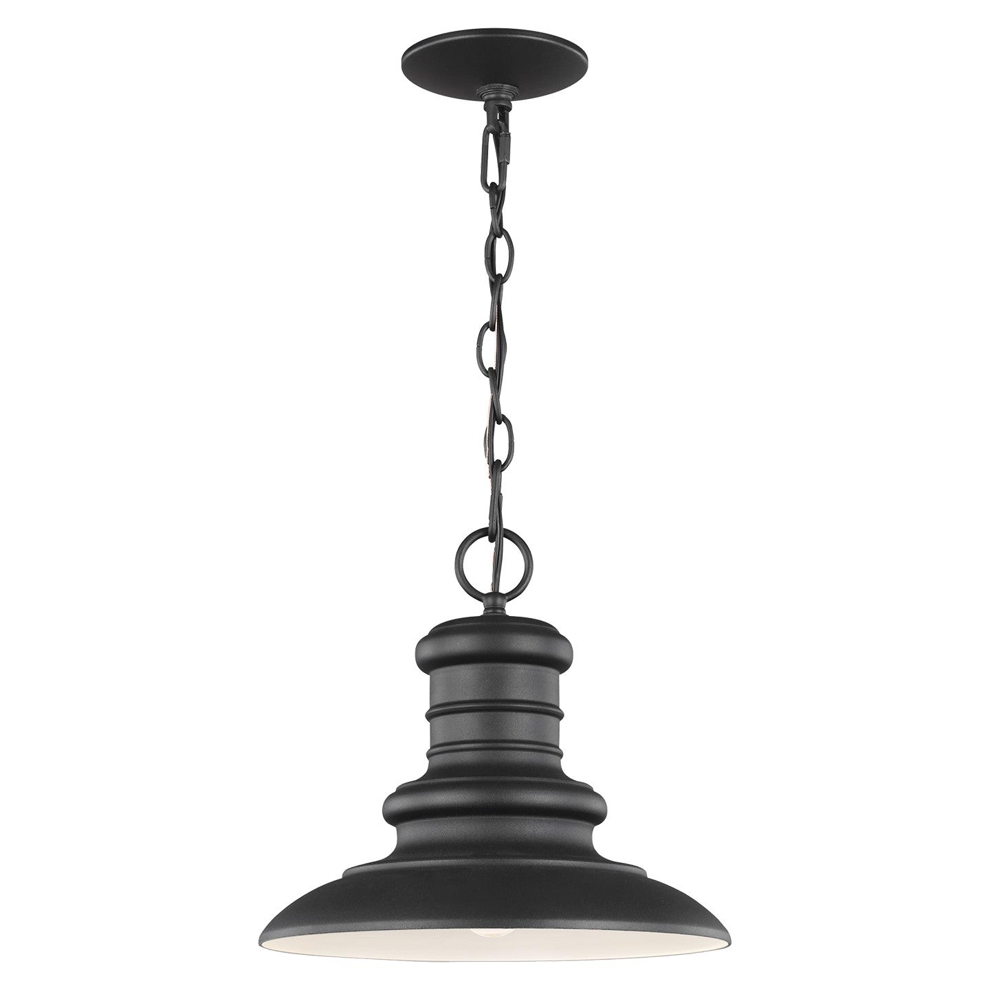 Redding Station One Light Outdoor Pendant in Textured Black