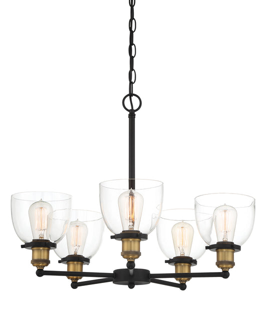 Bryson Five Light Chandelier in Vintage Bronze