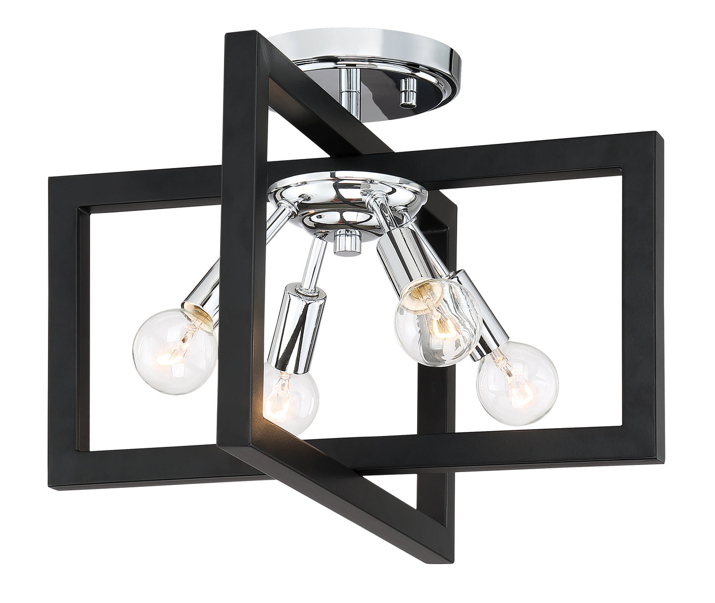 Xander Four Light Semi-Flush Mount in Chrome
