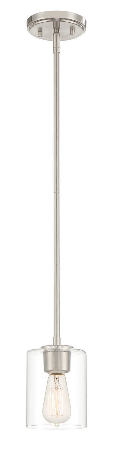 Liam One Light Mini Pendant in Platinum (Satin)