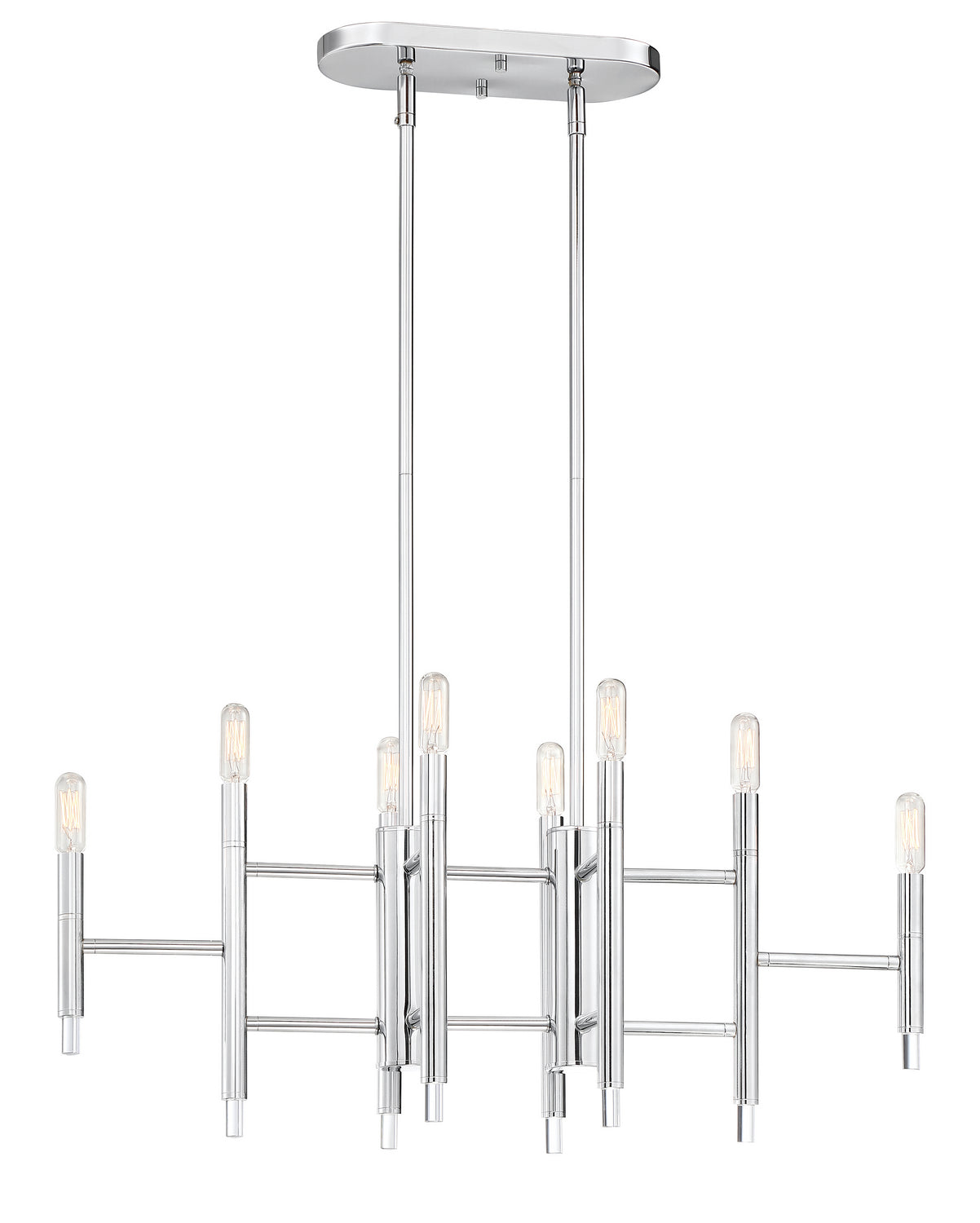 Jessa Eight Light Linear Chandelier in Chrome
