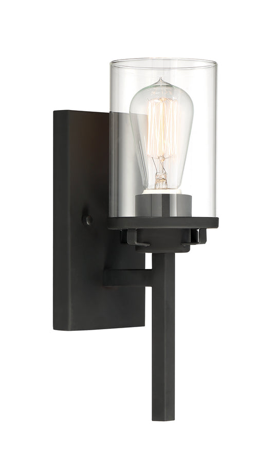 Jedrek One Light Wall Sconce in Black