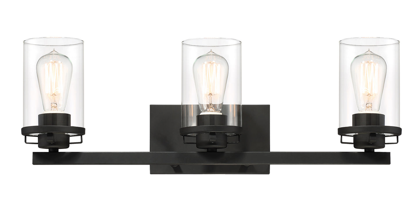 Jedrek Three Light Bath in Black