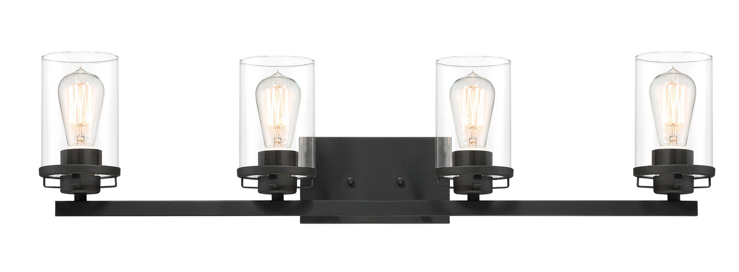 Jedrek Four Light Bath in Black