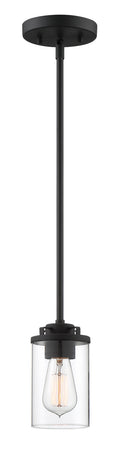 Jedrek One Light Mini Pendant in Black