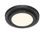 Deco Edge LED Flushmount in Weathered Pewter