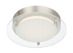 Deco Edge LED Flushmount in Polished Nickel