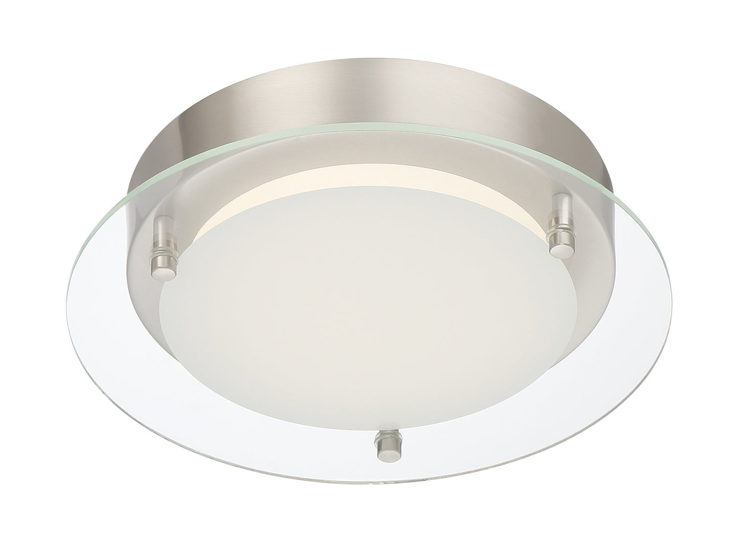 Deco Edge LED Flushmount in Polished Nickel