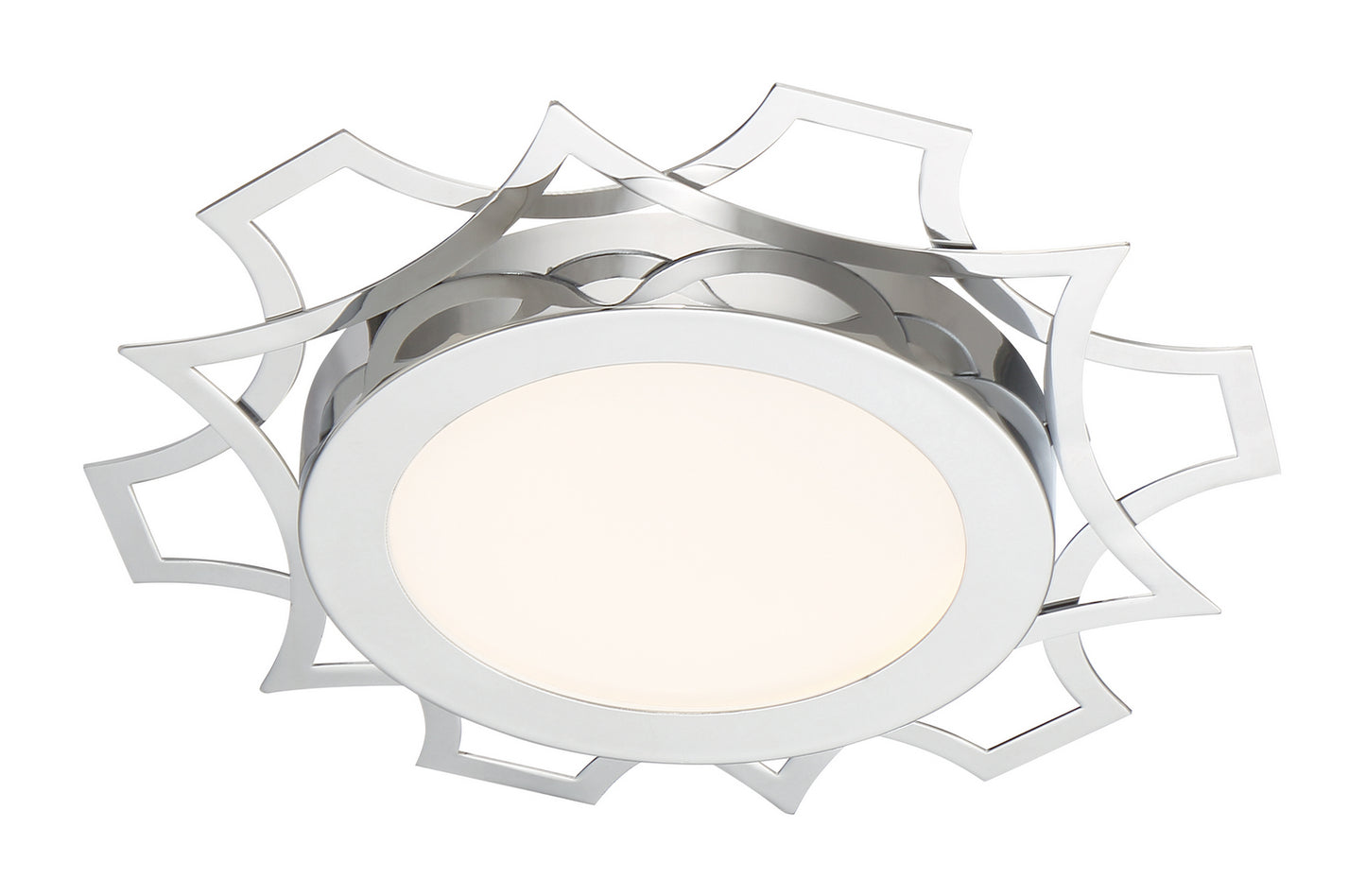 Deco Edge LED Flushmount in Chrome