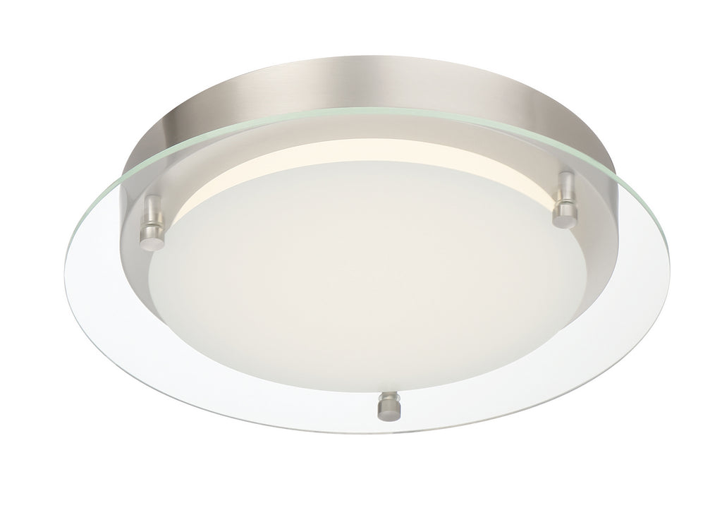 Deco Edge LED Flushmount in Polished Nickel