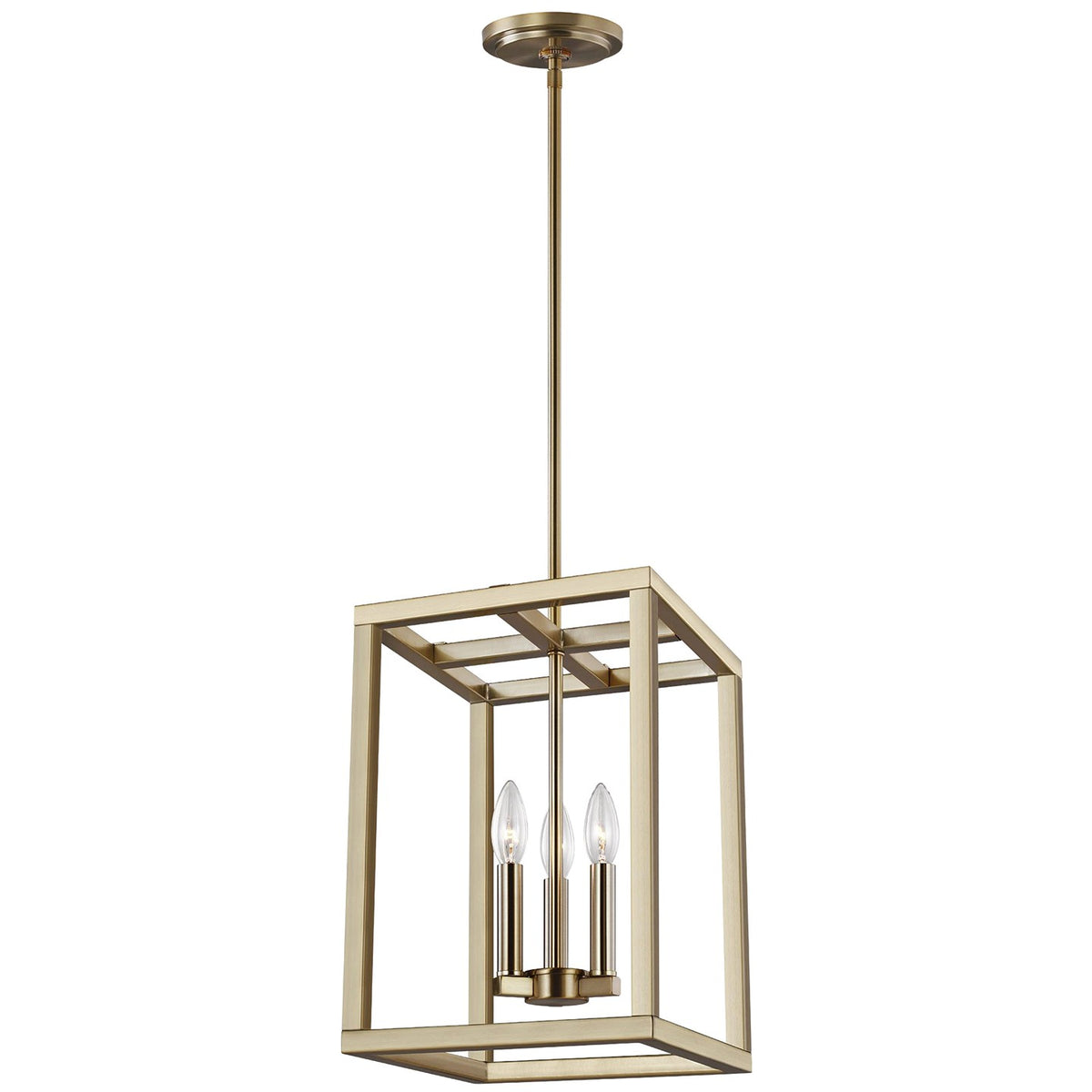 Generation Lighting - 5134503-848 - Three Light Hall / Foyer Pendant - Moffet Street - Satin Brass