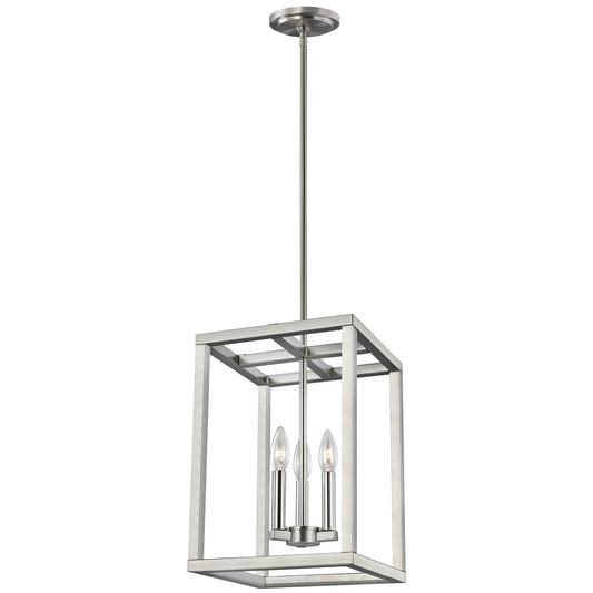 Moffet Street Three Light Hall / Foyer Pendant in Brushed Nickel
