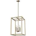 Generation Lighting - 5134504-848 - Four Light Hall / Foyer Pendant - Moffet Street - Satin Brass