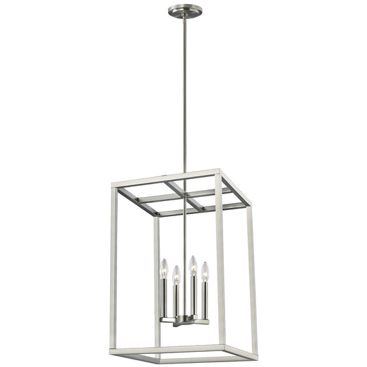 Moffet Street Four Light Hall / Foyer Pendant in Brushed Nickel