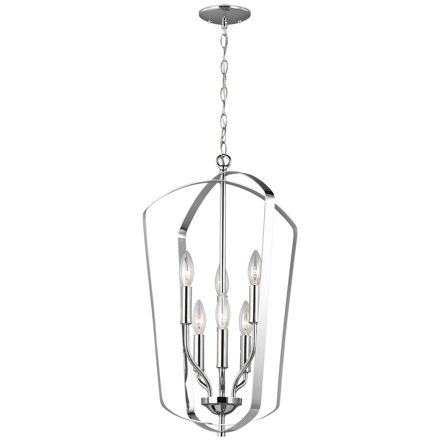 Romee Six Light Hall / Foyer in Chrome