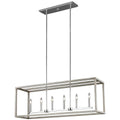 Generation Lighting - 6634506EN-872 - Six Light Island Pendant - Moffet Street - Washed Pine