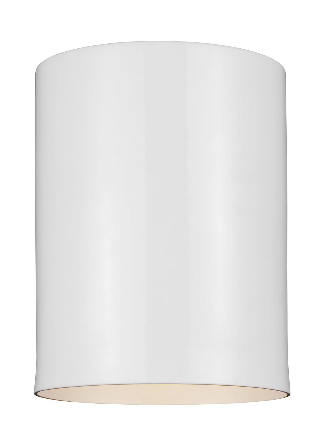 Outdoor Cylinders One Light Outdoor Flush Mount in White