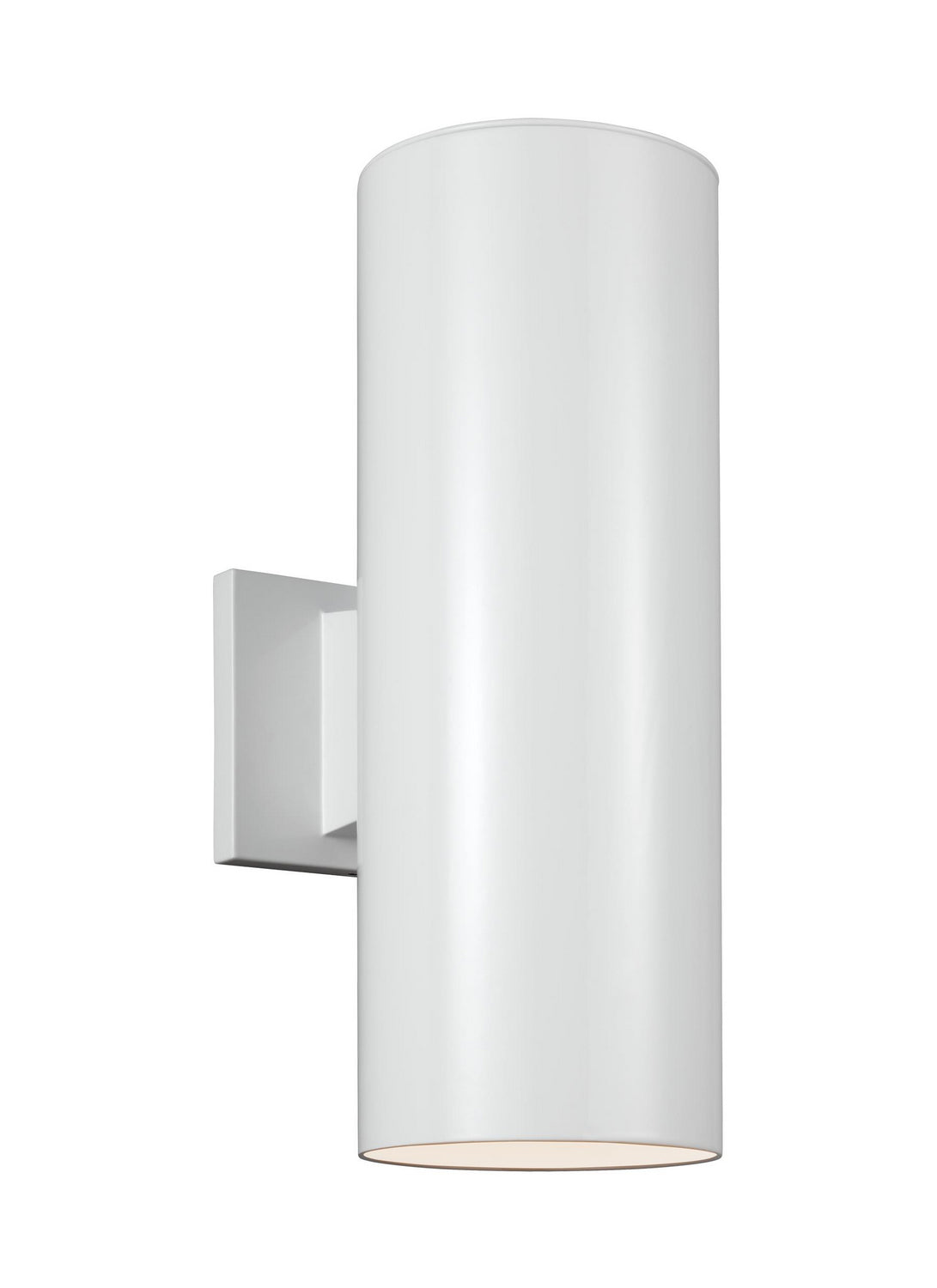 Outdoor Cylinders Two Light Outdoor Wall Lantern in White