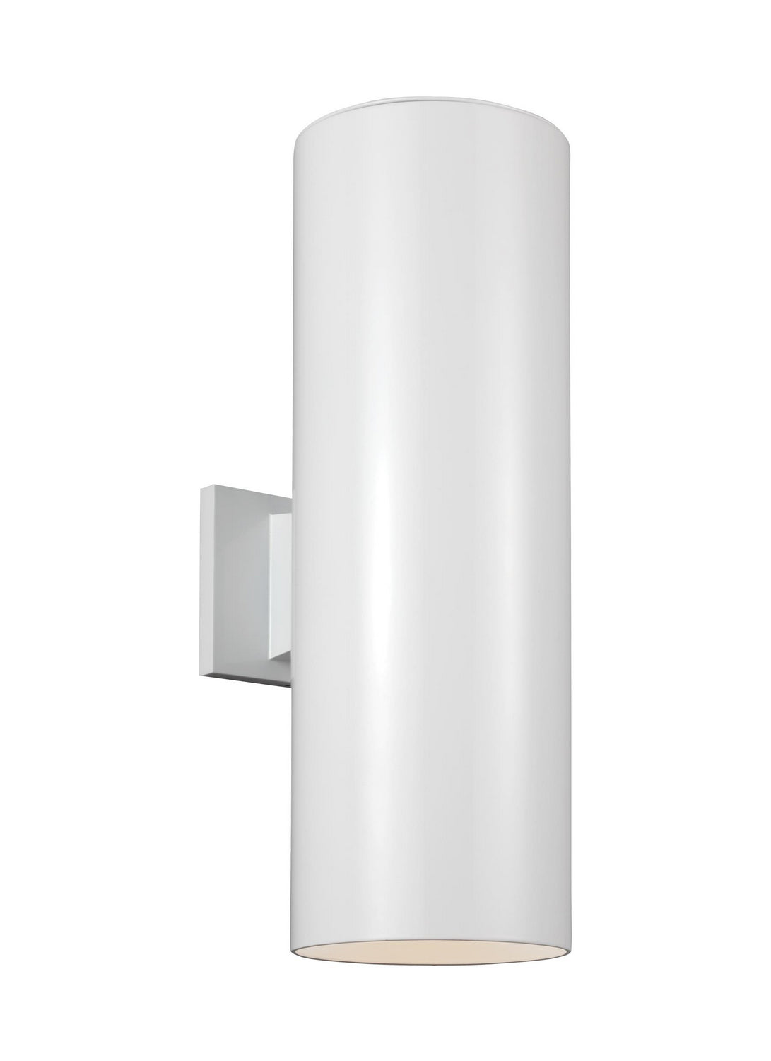 Outdoor Cylinders Two Light Outdoor Wall Lantern in White