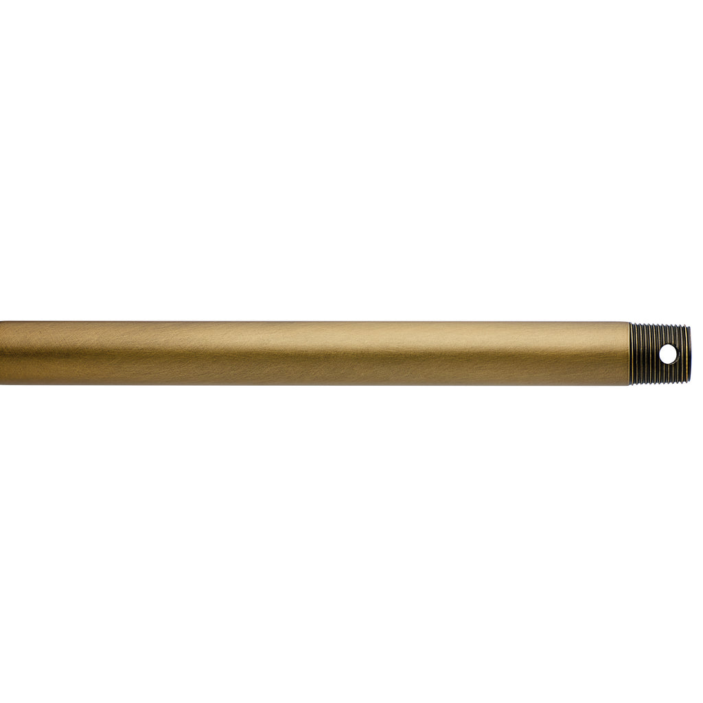 Accessory Fan Down Rod in Natural Brass
