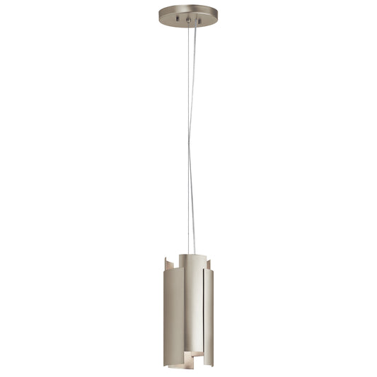 Moderne LED Mini Pendant in Satin Nickel