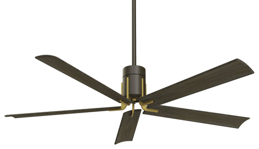 Clean 60"Ceiling Fan in Oil Rubbed Bronze With Toned Brass