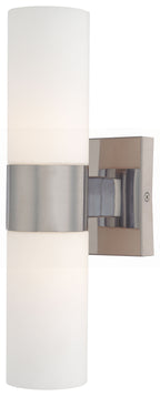 Two Light Wall Sconce in Brushed Nickel