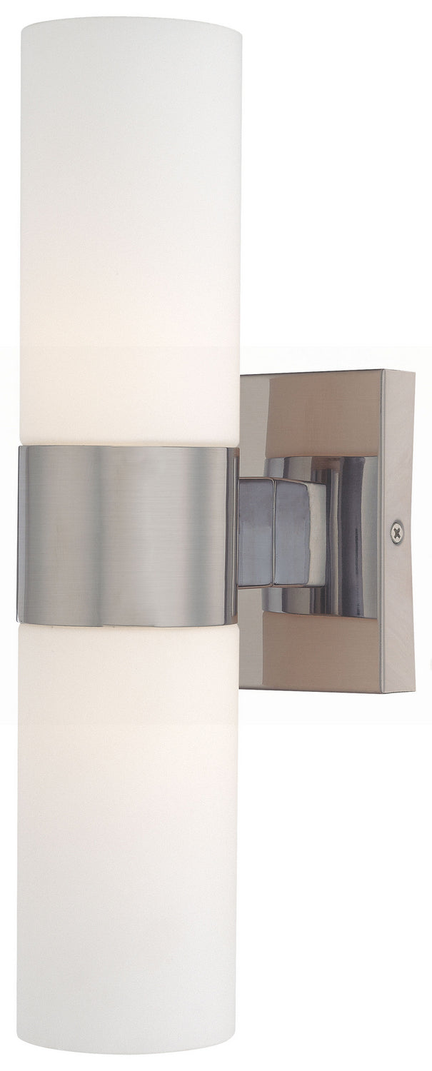 Two Light Wall Sconce in Brushed Nickel