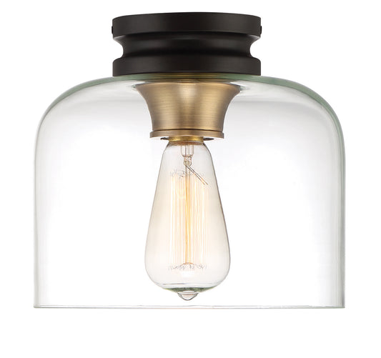 Ezra One Light Flushmount in Vintage Bronze