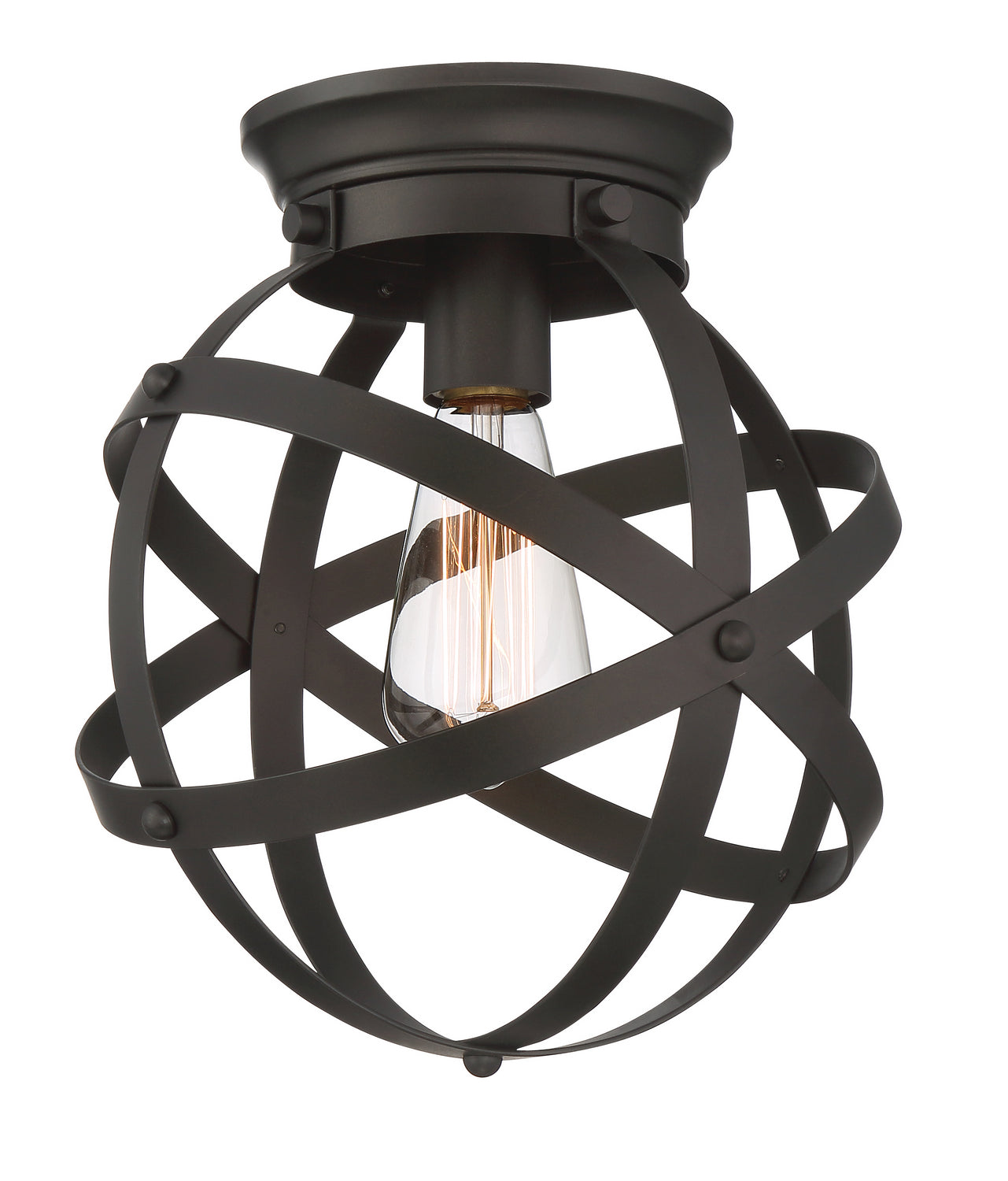 Eli One Light Flushmount in Oil Rubbed Bronze
