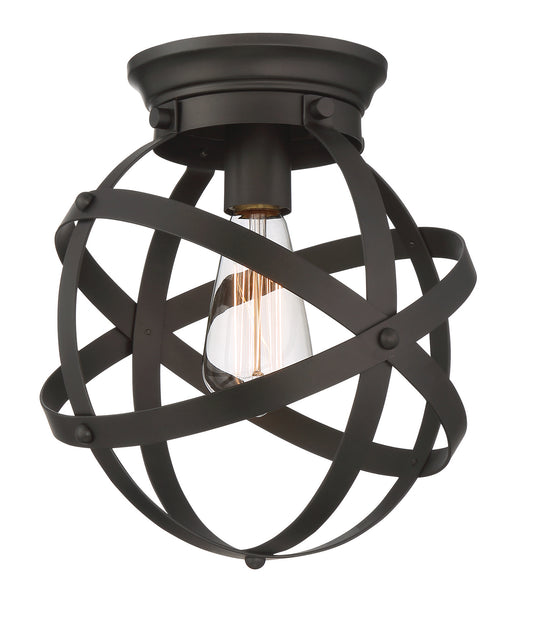 Eli One Light Flushmount in Oil Rubbed Bronze
