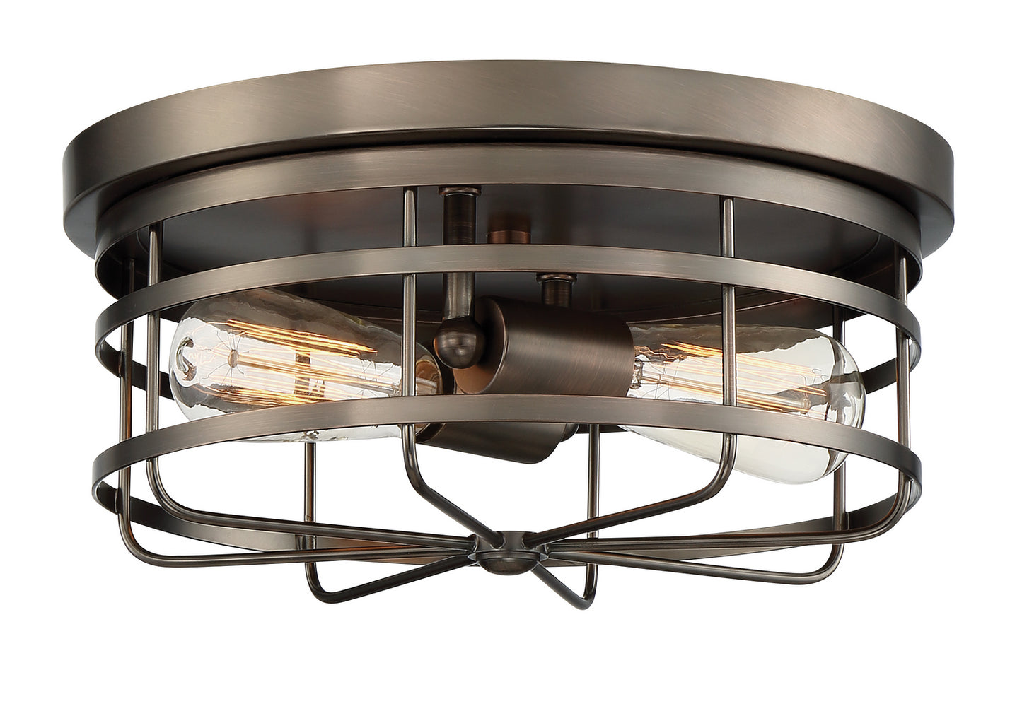 Anson Two Light Flushmount in Satin Copper Bronze