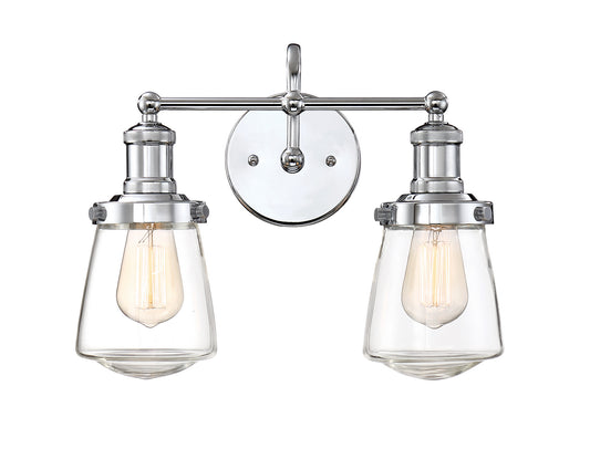 Taylor Two Light Bath Bar in Chrome