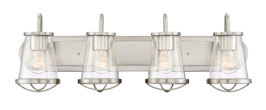 Darby Four Light Bath Bar in Satin Platinum