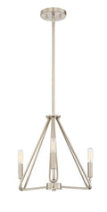Uptown Four Light Pendant in Satin Platinum