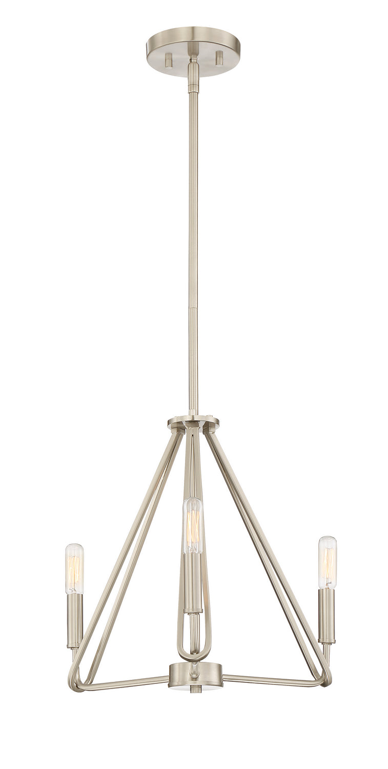 Uptown Four Light Pendant in Satin Platinum