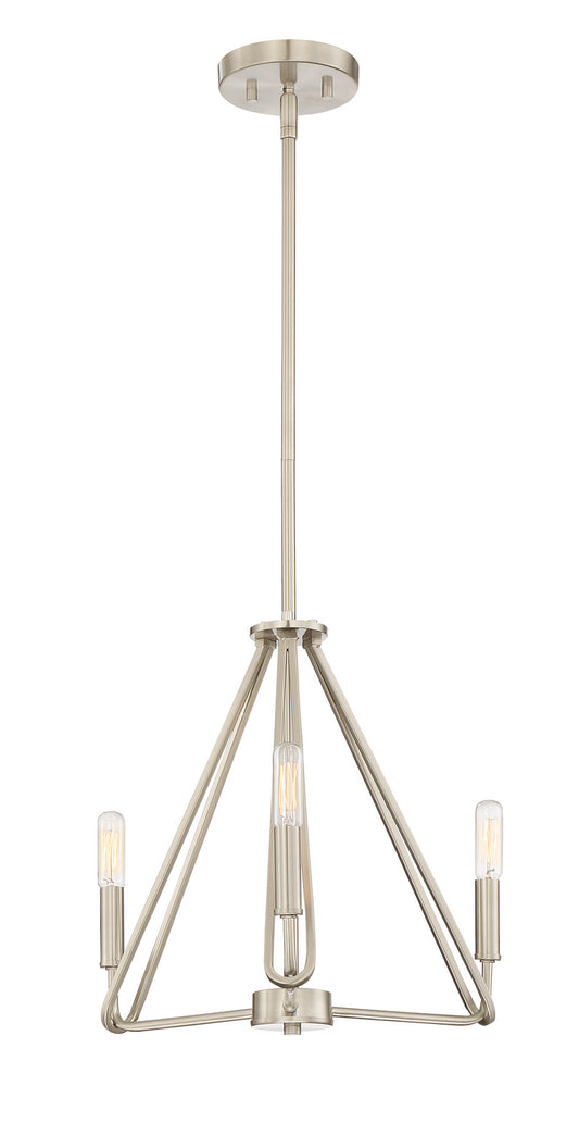 Uptown Four Light Pendant in Satin Platinum