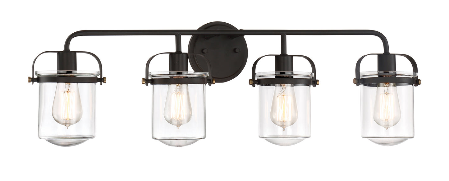 Jaxon Four Light Bath Bar in Oil Rubbed Bronze