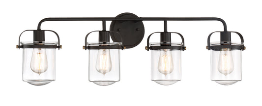 Jaxon Four Light Bath Bar in Oil Rubbed Bronze