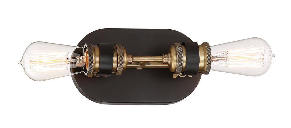 Miles Two Light Bath Bar in Vintage Bronze