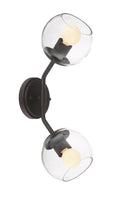 Meridian Two Light Wall Sconce in Satin Bronze
