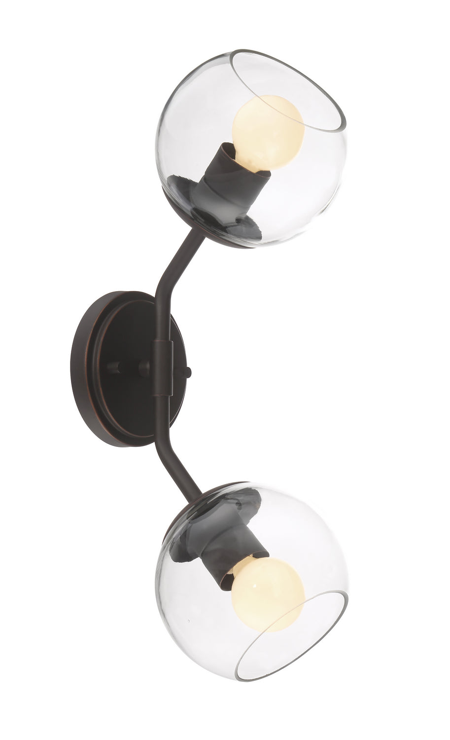 Meridian Two Light Wall Sconce in Satin Bronze