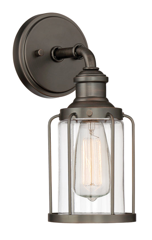 Anson One Light Wall Sconce in Satin Copper Bronze