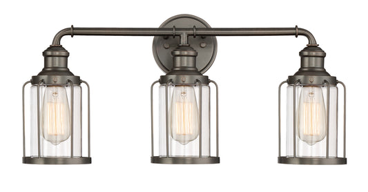 Anson Three Light Bath Bar in Satin Copper Bronze