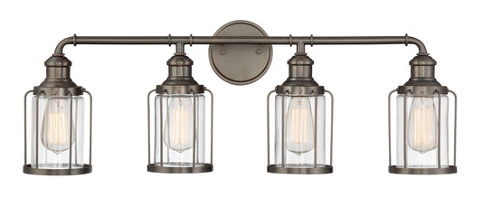 Anson Four Light Bath Bar in Satin Copper Bronze