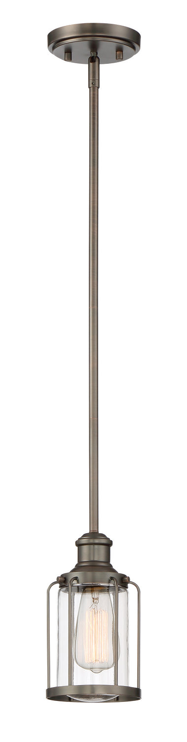 Anson One Light Mini Pendant in Satin Copper Bronze