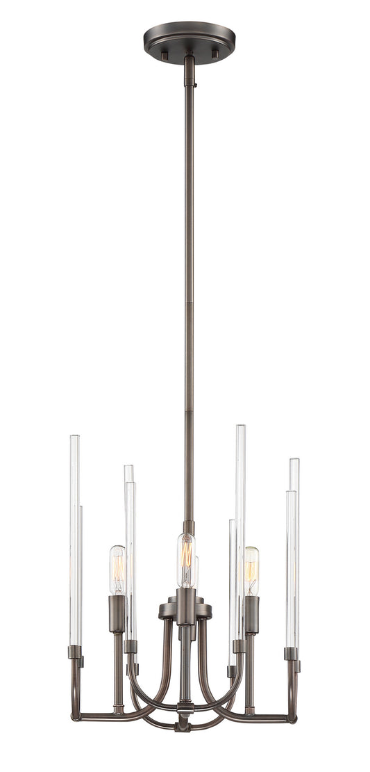 Laretto Four Light Chandelier in Satin Copper Bronze