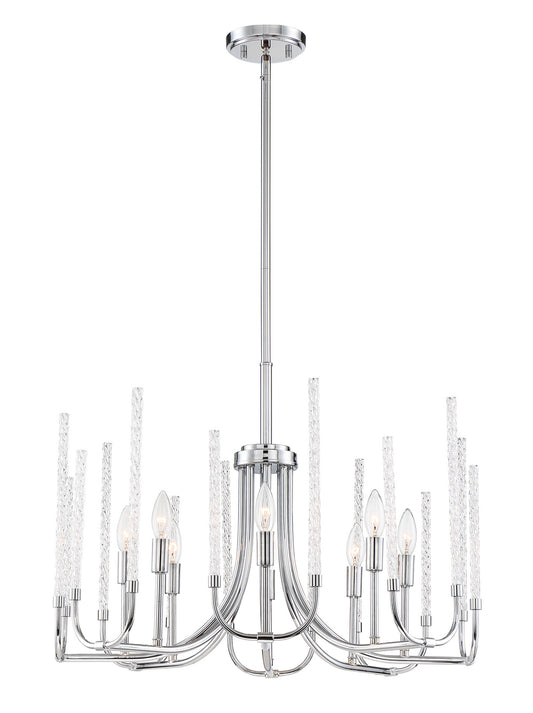 Laretto Eight Light Chandelier in Chrome